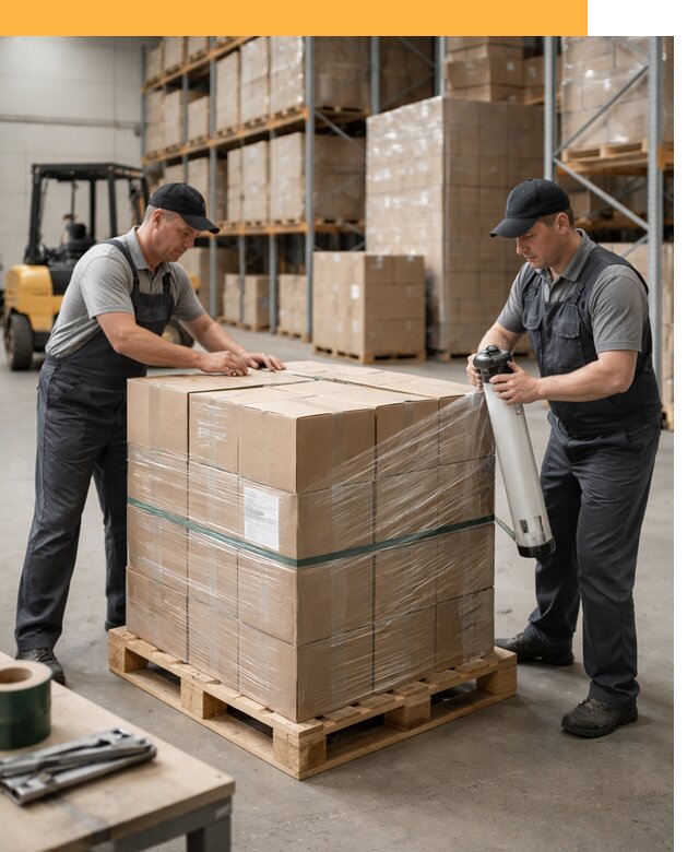 Упаковка и паллетирование грузов от 3606 руб: защита и крепление